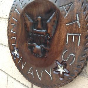 Us Navy Sign - Rustic Wall Hanging Wood Sign -..