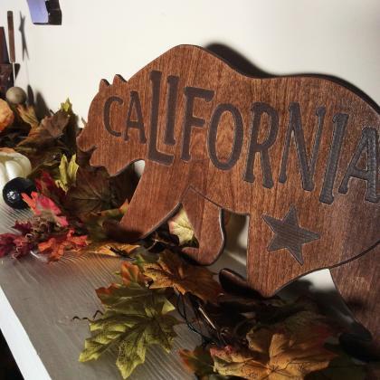 California Bear - Cherry Wood With Brown Stain